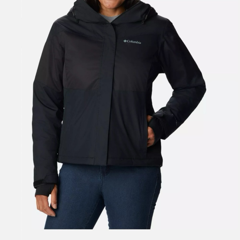 全新Columbia 女大人 Omni-Heat拼接黑色鋁點Tech防水保暖外套