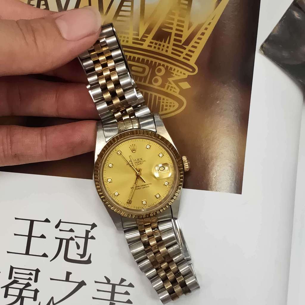 *二手附盒古董錶62523h18 rolex勞力士 18K金 自動上鍊腕錶 $120000  此瑞士品牌Rolex出品，