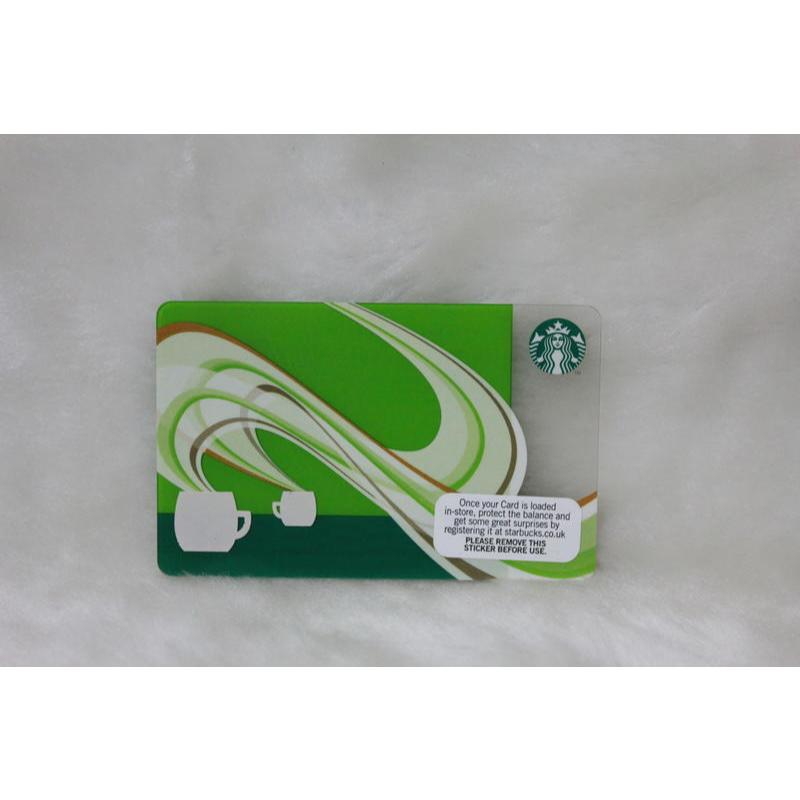 星巴克 STARBUCKS 英國 2010 6075 綠色杯 咖啡香 星巴克卡 隨行卡 儲值卡 收集