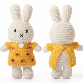 【miffy&梵谷向日葵碎花洋裝】手工編織米菲兔