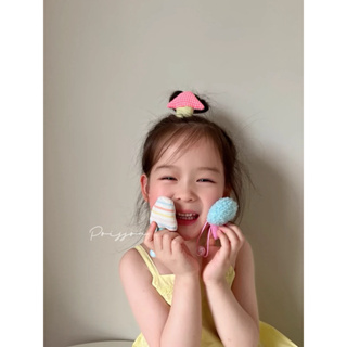 韓國兒童髮飾 超級可愛愛心冰淇淋香菇造型髮束 兒童髮圈
