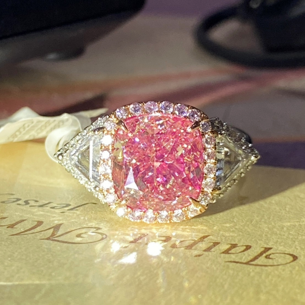 【台北周先生】 天然Fancy Pink粉紅色鑽石 5.01克拉 乾淨VS1璀璨耀眼 18K白金鑽戒 真金真鑽 送EGL