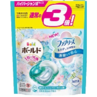 【小伊購物】ARIEL 3倍碳酸 P&G 雙色4D洗衣膠球 淺藍 白葉花香 33顆