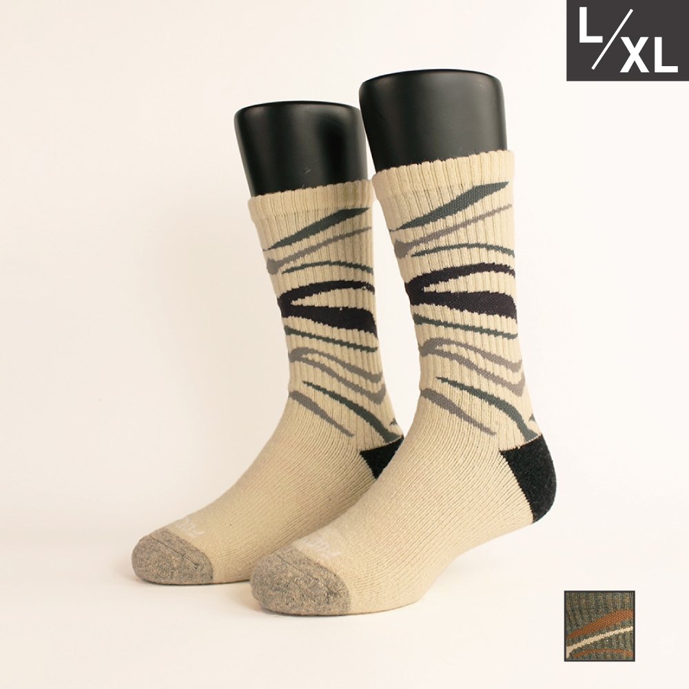 FOOTER 斑馬羊毛登山襪 除臭襪 羊毛襪 運動襪 出國 滑雪 百岳(男-K187L/XL)