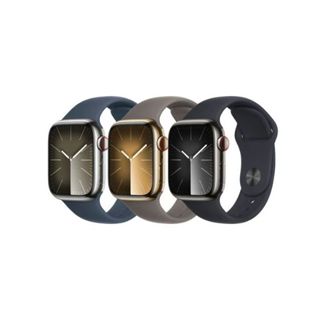 Apple Watch S9 GPS+行動網路 41mm 不鏽鋼錶殼 米蘭式錶帶 / 運動錶帶