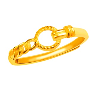 【元大珠寶】『緊扣幸福』黃金戒指 活動戒圍-純金9999國家標準16-0034