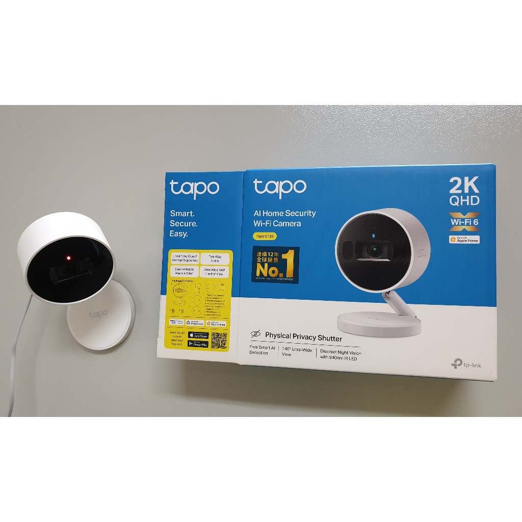 二手保固內TP-Link Tapo C125 2K QHD AI智慧偵測 磁吸 網路攝影機 監視器(支援Homekit)