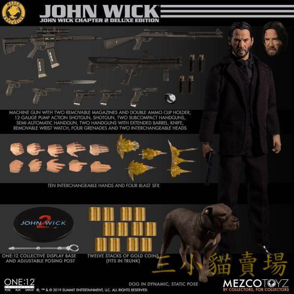 【代理正版】【MEZCO TOYZ】1/12 捍衛任務2 殺神回歸 約翰·維克 豪華版