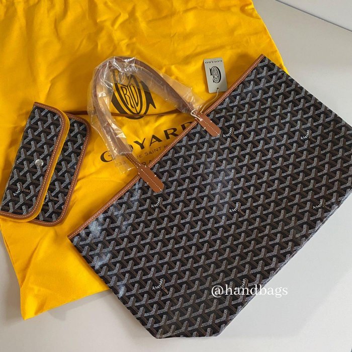 ❥寶媽代購❥ GOYARD 黑棕 Saint Louis PM 小款 肩背 手提 拉鍊 托特包 購物包