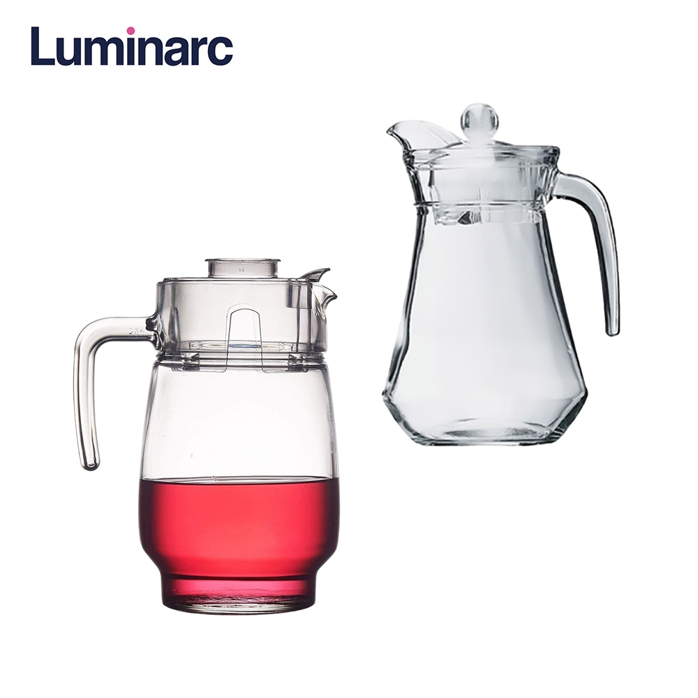 【Luminarc】法國樂美雅 冷水壺 1300cc 1600cc 果汁壺 啤酒壺 玻璃冷水壺