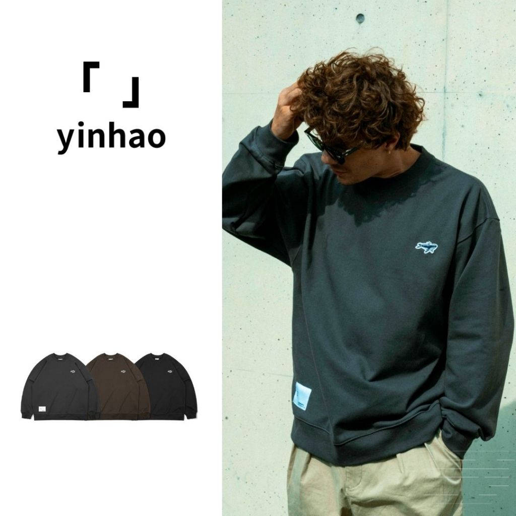 【yinhao】ORDINARY ｜ 鯨魚小刺繡大學tee