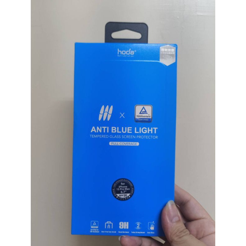 全新未拆封公司現貨 Hoda 抗藍光 德國萊茵 iPhone 15 Pro Max 滿版保護貼 9H鋼化玻璃 賣599