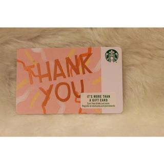 美國 2018 紙卡 THANK YOU 粉 星巴克 STARBUCKS 隨行卡 儲值卡 星巴克卡 收藏