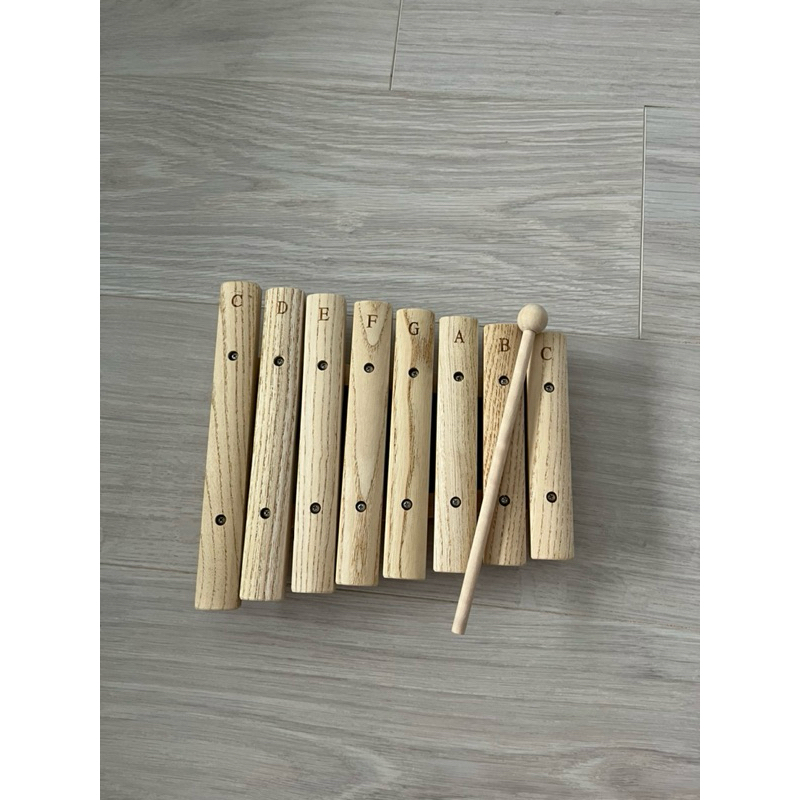 ［二手］ORFF奧福樂器 8音木琴 寶寶音樂玩具木琴 原木色 兒童樂器 幼兒樂器 打擊樂器