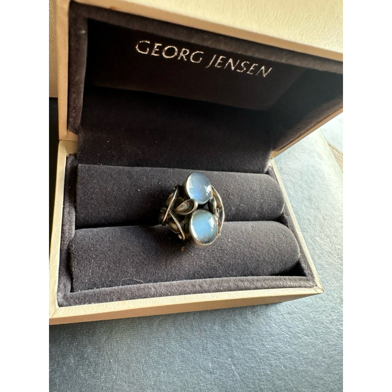 Georg Jensen喬治傑生GJ #48 丹麥製 月光石戒指