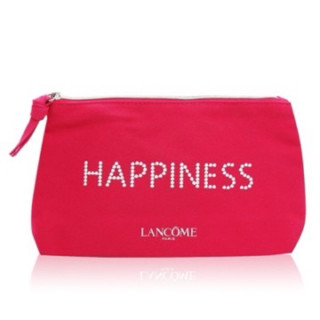 全新LANCOME 蘭蔻化妝包/桃紅色化妝包/粉漾幸福帆布化妝包/美妝包/收納包/