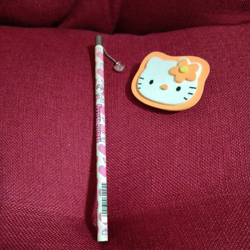 兩件合售 早期 日本製 1997年 Hello Kitty 文件夾 夾子 2005年 鉛筆 絕版珍藏 老時光 找回憶