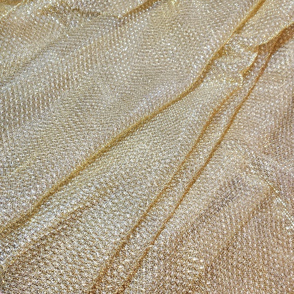 精緻刺金色網紗 K55 手做材料  手作材料 服裝材料