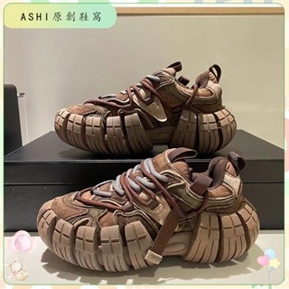 （ASHI）老爹鞋 輪胎老爹鞋 老爹鞋男 高顏值 ins 男厚底鞋 潮鞋 男增高鞋 休閒鞋男 男鞋 運動鞋 耐磨 防滑