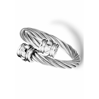 CHARRIOL夏利豪 Ring Celtic鋼索戒指-立體菱格飾頭02-101-1268-0-S