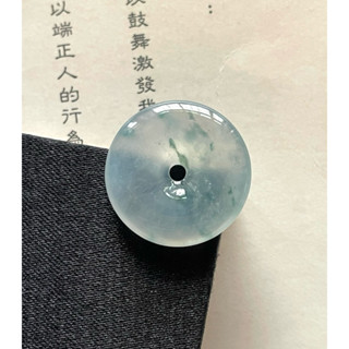 玻璃種飄花平安扣 起光 料細 芯芯翡翠
