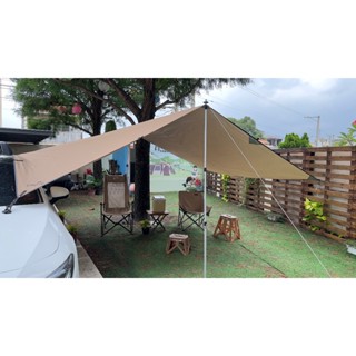 【LIFECODE】星耀抗UV銀膠小天幕(300*400cm) 星耀灰/沙色 兩色可選 車邊帳 車邊天幕
