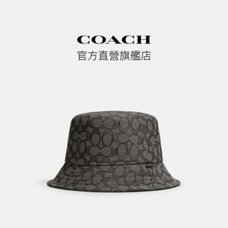 【COACH】男女同款經典Logo漁夫帽-炭黑色(CH401)｜官方直營