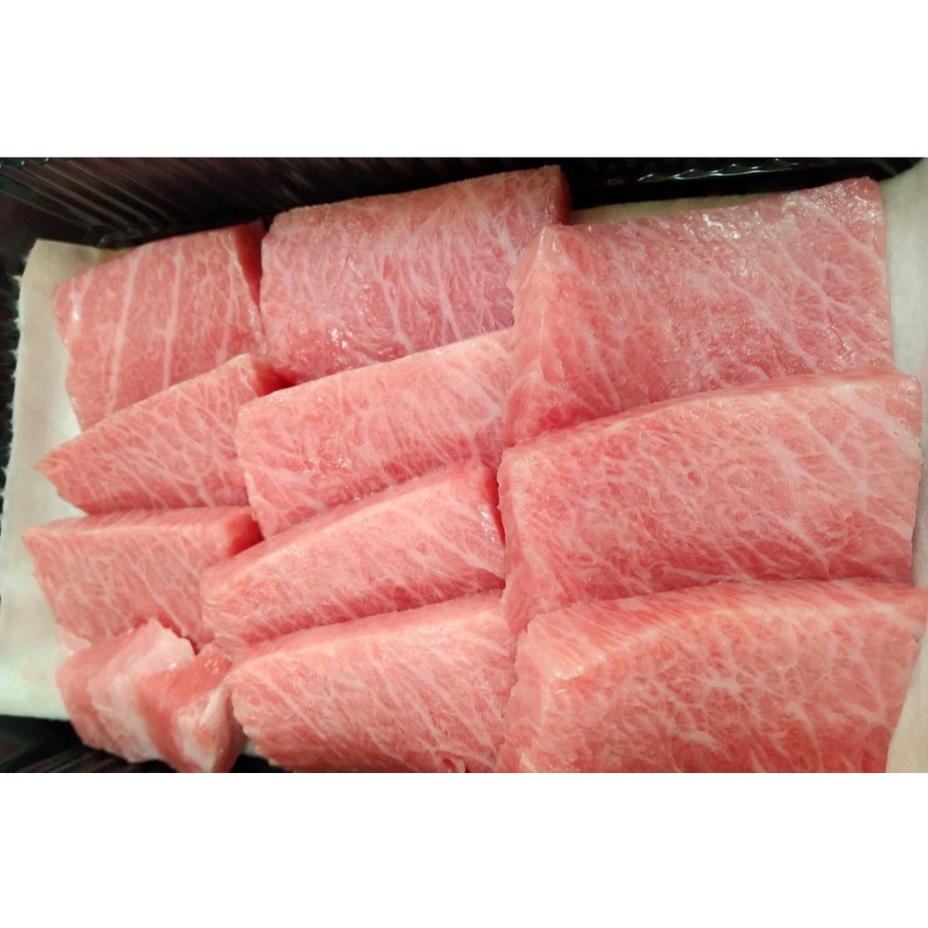 【就是愛海鮮】新鮮黑鮪魚金三角 180-200g10-12片 (預購)