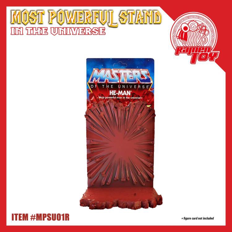 美版全新現貨 Ramen Toy TMPSITU 拉麵玩具 太空超人 He-Man 經典衝擊爆破站立台背景 紅色版
