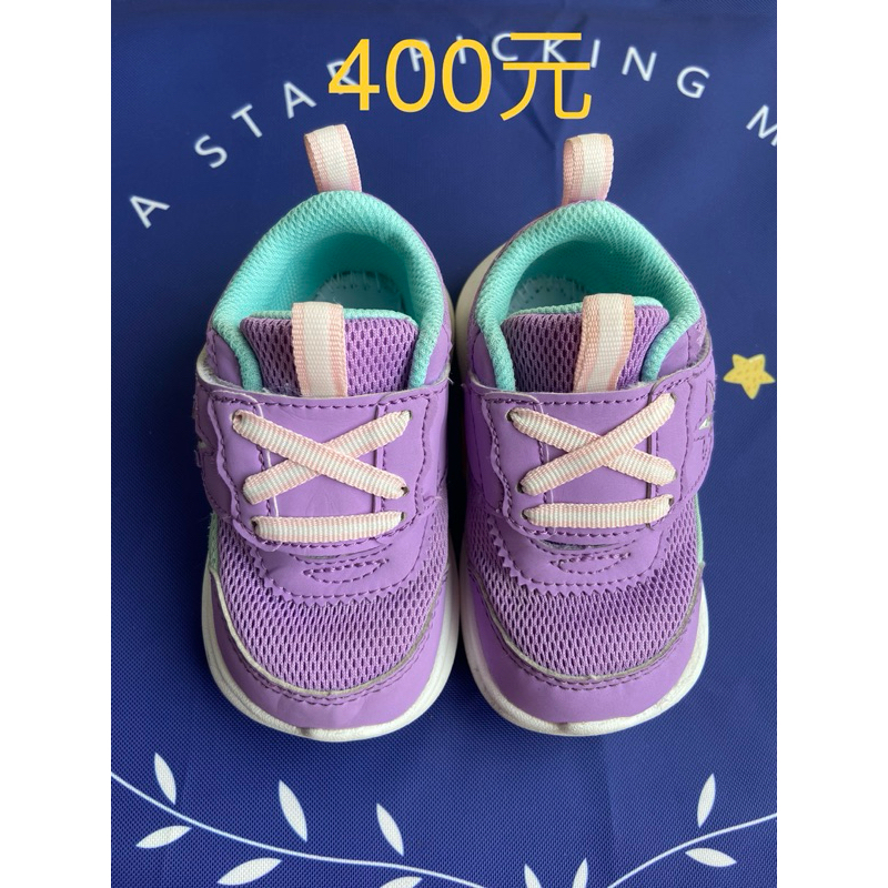 🎀二手🎀日本月星moonstar 2E 速乾女童寶寶鞋 紫色13cm