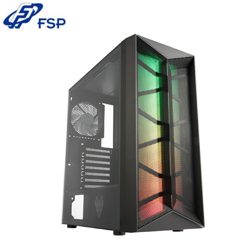 FSP 全漢 CMT211 ARGB 黑色 鐵網面板 風扇 ATX 玻璃透側 電競 散熱 電腦機殼