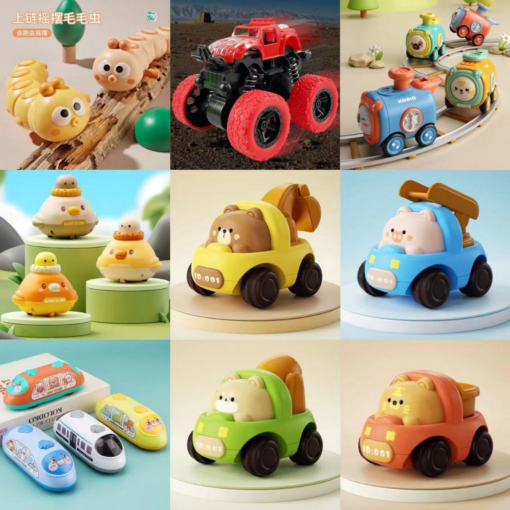 隔日到貨🌈兒童玩具車 迴力車玩具 慣性工程車 按壓滑行車 四驅越野車 發條車玩具 回力火車 恐龍變形車 翻滾特技車