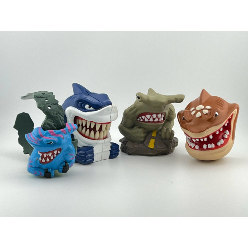 ［yuntoys] 1995年 鯊魚俠 四兄弟 美系 美式 老玩具 手偶 復古 收藏 卡通 street sharks