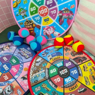 💗正版現貨💗多美小汽車 布球黏黏樂 波力 汪汪隊立大功 遊戲 禮物 桌遊 玩具 益智 飛鏢 聚會 戶外 趣味 黏黏樂