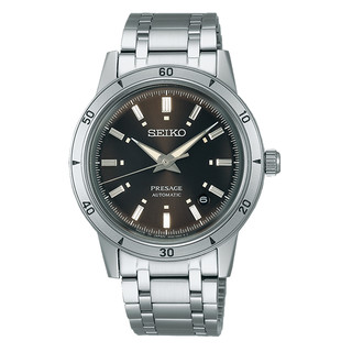 SEIKO精工 PresageStyle 60's復古風機械腕錶4R35-06H0U (SRPL09J1) 棕SK015