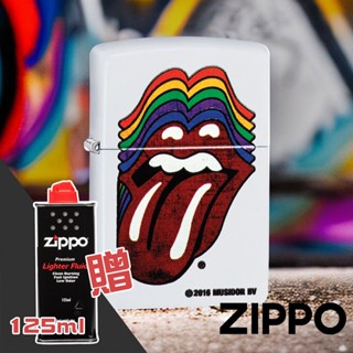 ZIPPO **滾石樂隊波普藝術大舌頭防風打火機 29315【OUTLET商品】側邊染色 實際狀況詢問確認後再下單