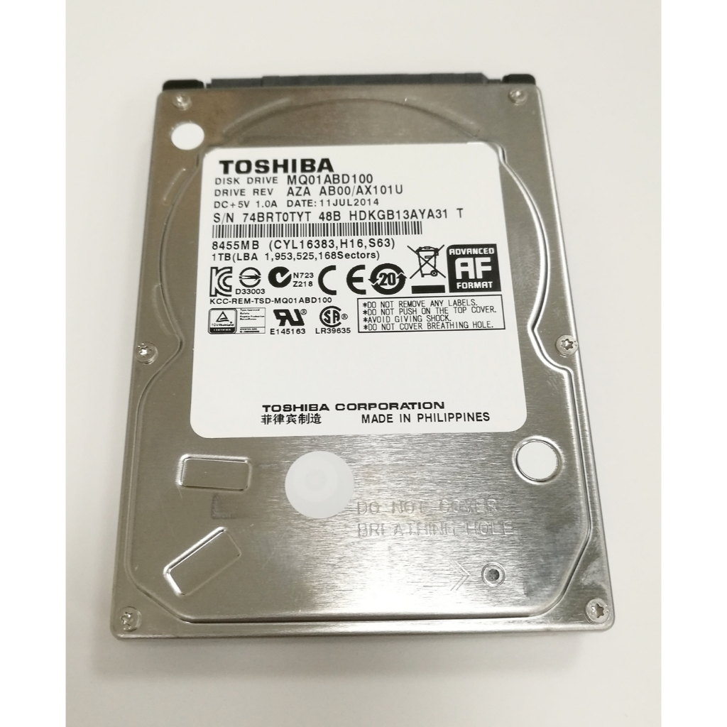 東芝 TOSHIBA MQ01ABD100 1TB 05不良硬碟 主板型號G003235C 零件機 資料救援 2.5吋