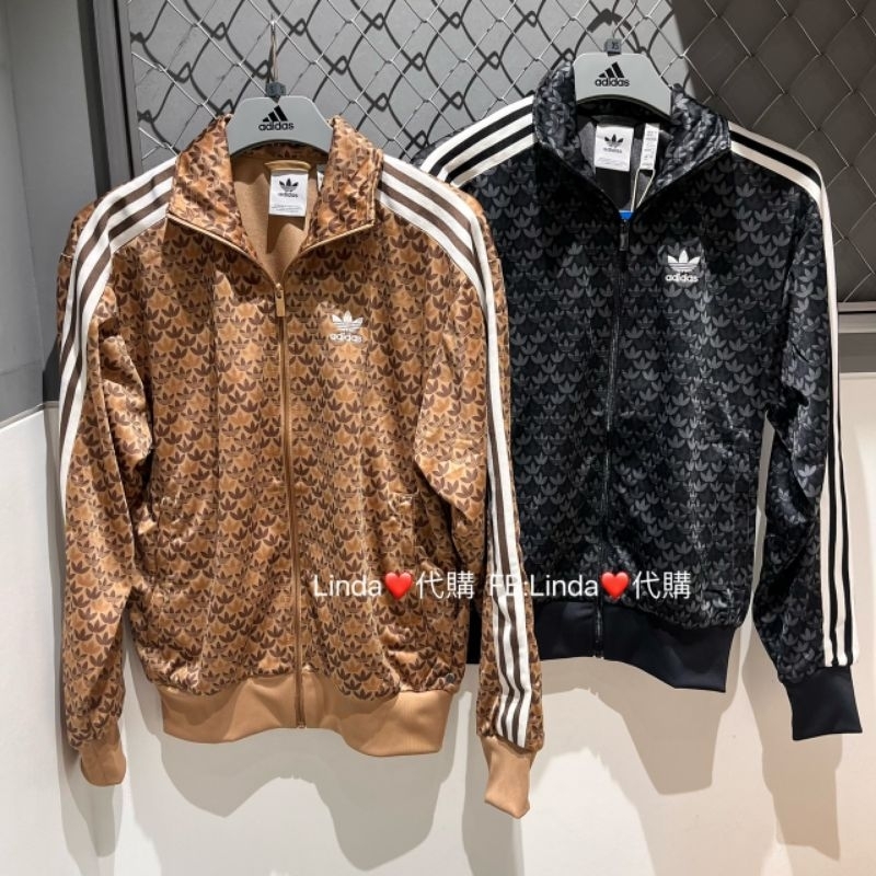 Linda❤️代購⚠️Adidas 外套 男裝 拉鍊口袋 寬鬆 滿版 黑灰 棕咖IS0218 IS2925