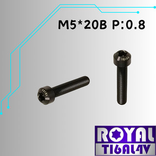 【瘋螺絲】ROYAL 鈦合金螺絲★ M5*20B P:0.8 錐形螺絲★64鈦/正鈦/鈦合金螺絲★出貨附發票 ★帝王黑