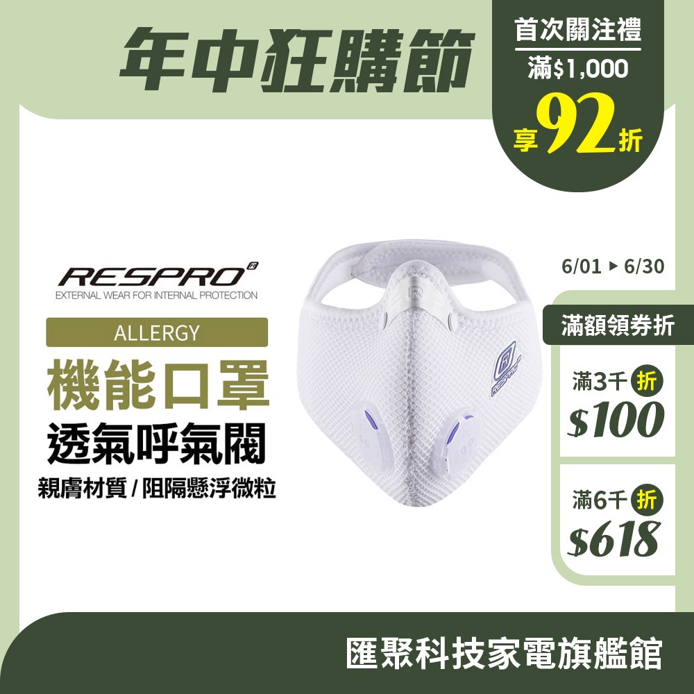 英國 RESPRO ALLERGY 抗敏感高透氣防護口罩( 白色 )
