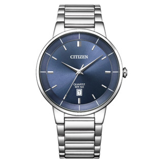 CITIZEN 星辰 時尚不鏽鋼藍面紳士日男錶 BI5120-51L/40mm