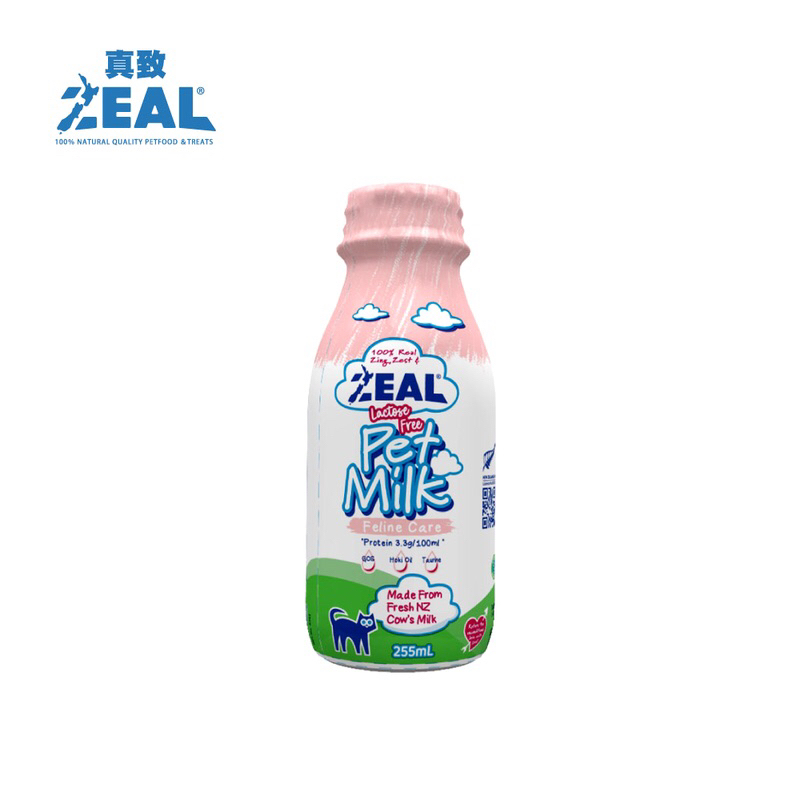 ZEAL 真致 紐西蘭犬貓保健鮮乳 不含乳糖100%鮮乳製成 貓牛奶(短效期2024.10.10到期)