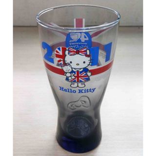 全新Hello Kitty 40週年經典曲線玻璃杯 玻璃曲線杯 2011粉紫英倫風杯 啤酒杯 水杯 茶杯 馬克杯 咖啡杯