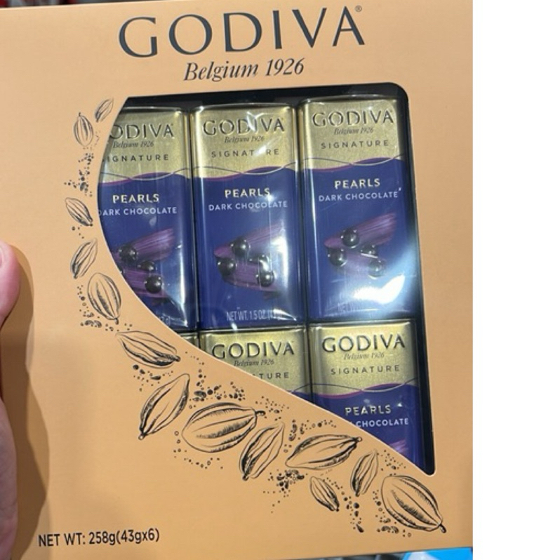 現貨GODIVA 黑巧克力豆豆 每小盒43公克 鐵盒裝 外有塑封膜 效期2025/02/02