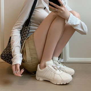 休閒鞋DANDT時尚雨傘布真皮鞋墊小白鞋（24 MAY LON）同風格請在賣場搜尋-歐美女鞋