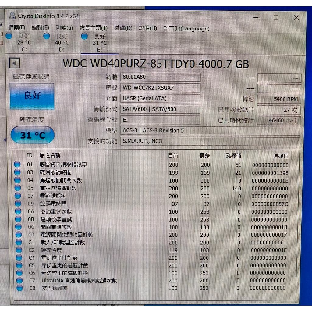 知飾家 二手良品 WD 3.5吋 4TB 硬碟