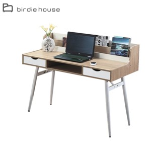Birdie-鐵架書桌/4尺簡約書架型工作桌