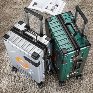 創意行李箱 鋁框行李箱 拉桿箱 USB充電口 萬向輪結實耐用 20吋登機箱 24吋26吋28吋行李箱 出國旅行 防摔防壓
