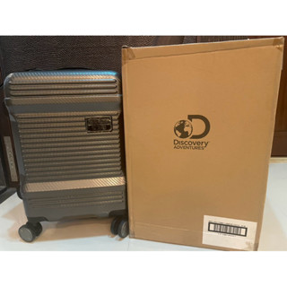 全新轉賣 Discovery Adventures運動款20吋拉鍊行李箱-灰色 德國拜耳PC 雙層防爆拉鍊 登機箱旅行箱
