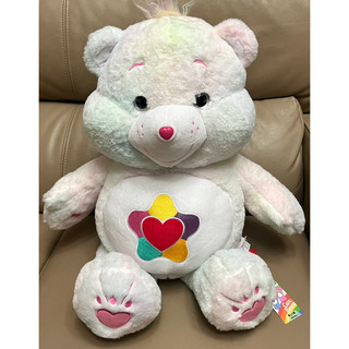 🍀現貨 Care Bears 彩虹熊娃娃 愛心小熊娃娃 真心幻彩熊 全新正版 33cm、65cm